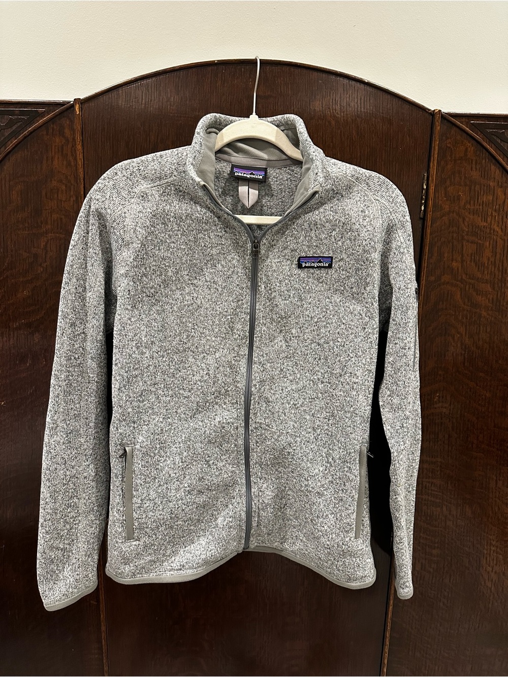 Patagonia Men's Light Gray Full-Zip Fleece Jacket